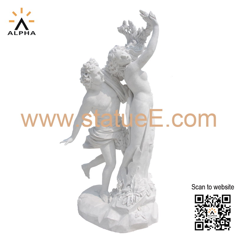 Marble Apollo and Daphne statue